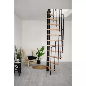 Scala a chiocciola SUONO per soppalco interno 120 cm x 65 cm in faggio - Foto 1 di 14