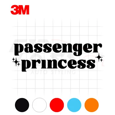 Passenger Princess Peel & Stick Vinyl Decal Sticker Car Wrap Film - Image 1 of 2