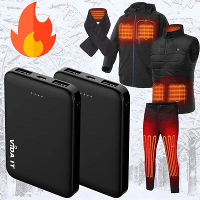 VIDA IT [Paquet 2] Mini 5V 2A Batterie Externe pour Gilet Veste Doudoune Chauffante USB