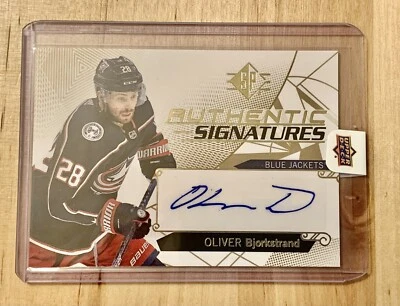 2018-19 Oliver Bjorkstrand SP Authentic Signatures Hockey Card #AS-OB Autograph - Image 1 of 3
