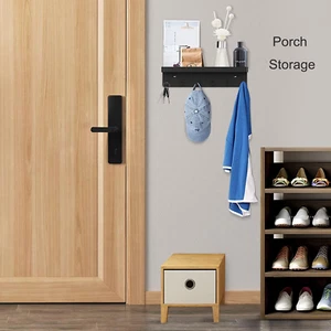 Key Holder for Wall, Wall Mount Mail Key Hanger Organizer Shelf, Key Hooks Ra... - Picture 1 of 8