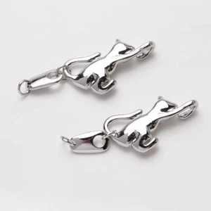 1pc Bracelet Necklace End Connector Clasp,Cat Crimp End,Cat Toggle Clasps - Picture 1 of 11
