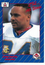 1991 All World Canadian Football CFL Greg Battle Card #59