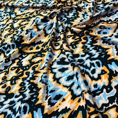 Abstract African Animal Print Spandex Fabric 60"wide by the Yard for Swimwear - Image 1 of 4