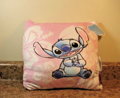 Almohada de nube de viaje Disney Stitch rosa 13 pulgadas x 13 pulgadas nueva con etiquetas Foto 1 de 3