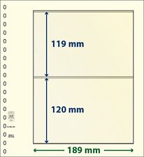 LINDNER T-Blanko-Blätter mit 2 Streifen - 120mm, 10er-Packung (802204P)
