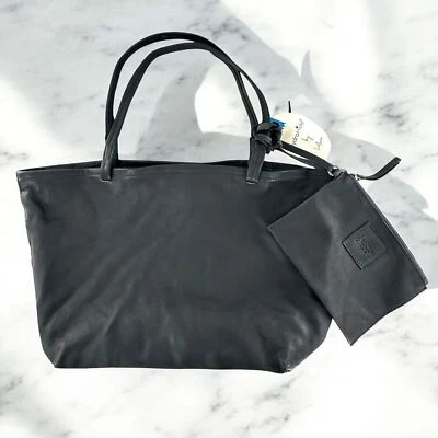 Bolso de Mano y Bolsa de Cuero HydroHide Negro Latico Nuevo con Etiquetas Foto 1 de 4