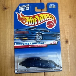 Hot Wheels 1999 1st Edition 1938 Phantom Corsair Blue #3/12 Diecast 1/64 NEW - Picture 1 of 3