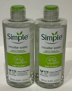 Simple Micellar Cleansing Water & Makeup Remover Facial Cleanser 6.8 floz (2 Pc) - Picture 1 of 2