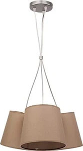 Gran Lámpara Colgante ERIKA Cappuccino Textil Ø72cm Comedor Sala De Estar - Imagen 1 de 1
