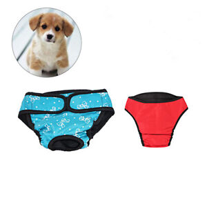 2 PCS Pet Diaper Washable Menstrual Panty Diaper Pants Underwear Puppy Dog