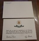 White House Thanks you note - George & Barbara Bush - original