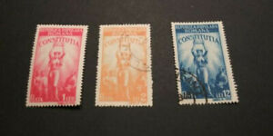 ROMANIA Stamps -1 is MNH, other 2 Canceled -1948 CONSTITUTION PEOPLE'S # 681-683