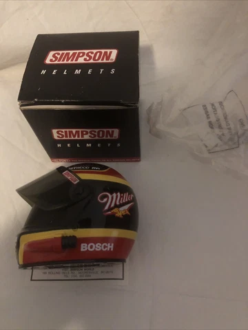 Simpson miniature helmet sgntr ednt rusty Wallace new in box Cover