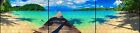 Karaiby - panorama XXL z nadrukiem paski maskujące do ogrodzenia