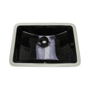 Trench Rectangular Undermount Bathroom Sink 20-7/8" X 14-5/8 X 8-3/8" Black - Picture 1 of 4