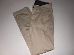 MEN'S EXPRESS SKINNY HYPER STRETCH CHINO PANTS OFF-WHITE 28x30 NEW - Picture 1 of 4