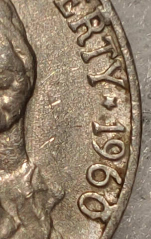 Very Rare 1960D Jeff. Nickel ERROR 0&R filled in at Top Coin Ungraded,Circulated Cover