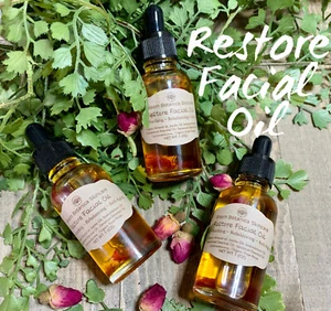 Organic Facial Oil Serum| Eye Serum| Under Make-up Face Primer| Dry Skin Relief - Picture 1 of 5