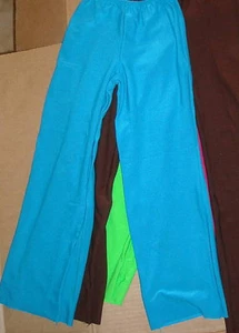 NEU MIT ETIKETT MATTE ELASTHAN TANZ JAZZ HOSE in TÜRKIS BLAU KIND kleiner BOOTCUT - Bild 1 von 3