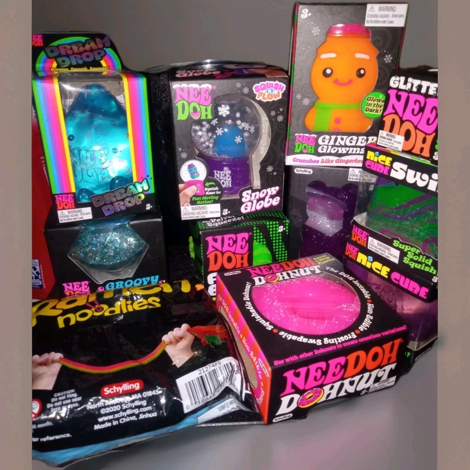 Schylling Nee Doh Lot Of 11. New In Box. Gummy Bear Ginger Glowman Snow Globe - Image 1 of 1