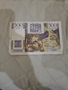 500 France Francs banknote dated 7/2/46 Banqve De France - Picture 1 of 6