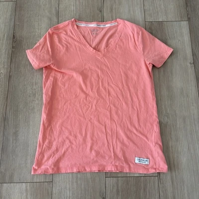 Camisa Calvin Klein Performance para mujer talla mediana naranja manga corta cuello en V Foto 1 de 4