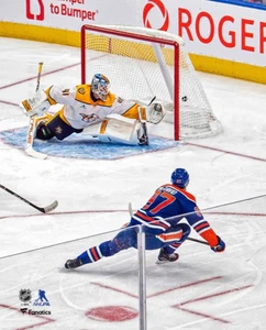 Connor McDavid Edmonton Oilers Home Action 1000th Point 11x14 Photograph - Picture 1 of 1