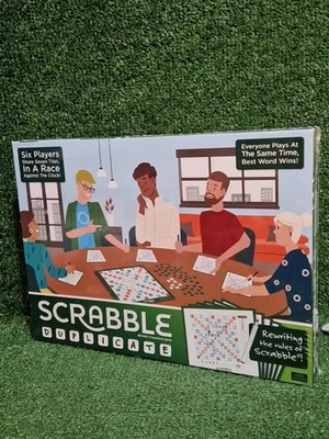 Scrabble Duplicate Family Board game - Mattel Games NEW / SEALED - Image 1 of 4