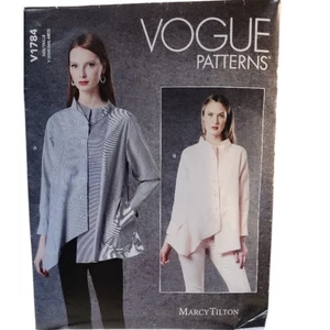 NEW Vogue V1784 Marcy Tilton Misses Shirt Sewing Pattern XS-S-M Uncut - Picture 1 of 5