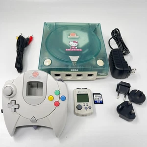 SEGA Dreamcast HELLO KITTY Blue Modified Console [GDEMU] Sanrio kawaii 06a - Picture 1 of 12