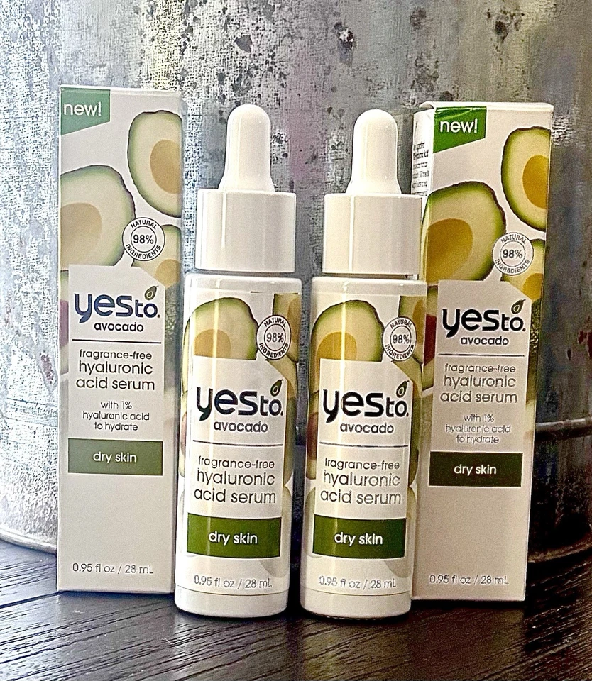 *2* Sérum de ácido hialurônico sem fragrância Yes To Abacate - 0,95 fl oz, NOVO - Imagem 1 de 1