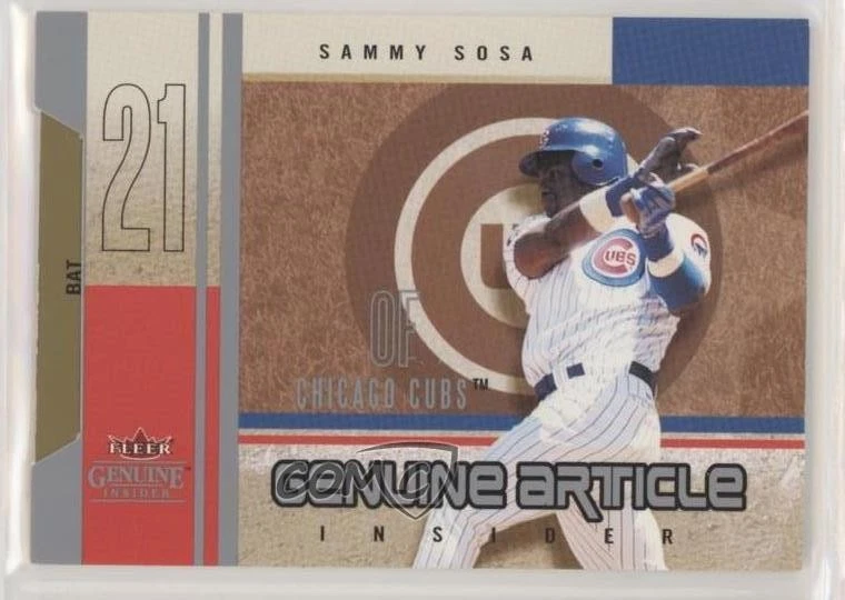 2004 Fleer Genuine Insider Genuine Article Insider Bat /100 Sammy Sosa #GI-SS - Image 1 of 2