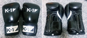 K-1 Boxing Gloves Black/White 10oz Amateur Women'S Good condition From Japan - Picture 1 of 3