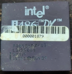 Intel i486 DX A80486DX-33 33MHz SX729 CPU Retro Vintage Gaming Processor - Bild 1 von 2