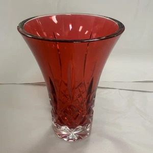 Single, Heavy, Waterford, Red, Lismore Vase - Picture 1 of 7