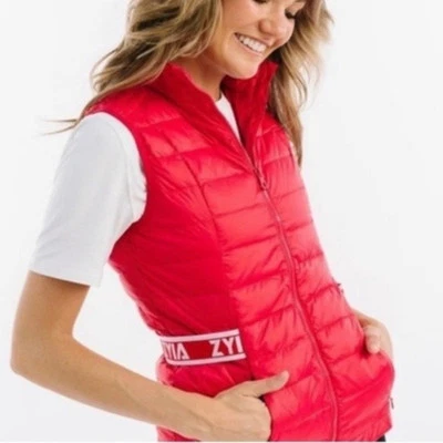 Zyia Active Alpine Red Down Feather Filled Puffer Vest XL - Image 1 of 4