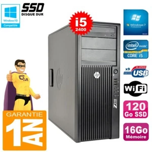 PC Tour HP WorkStation Z210 I5-2400 RAM 16Go Disque 120Go SSD Graveur DVD Wifi W - Photo 1/1
