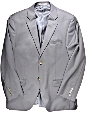 Blazer Jones New York Usher masculino jaqueta terno preto 40 lã designer de trabalho de escritório - Imagem 1 de 4