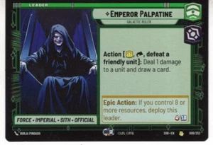 Star Wars Unlimited Card SOR6 - Emperor Palpatine - Picture 1 of 1