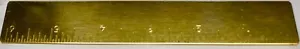 VINTAGE SOLID BRASS SIX INCH RULER SHINY NEW OLD STOCK - Picture 1 of 2