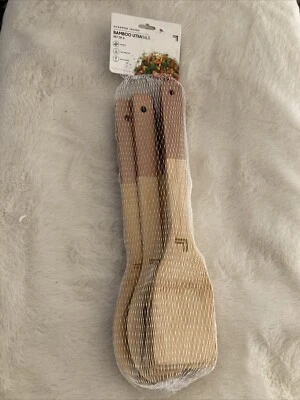 NATURAL BAMBOO Kitchen Utensil Set, 6- PC. NEW Sharper Image B1 - Image 1 of 4