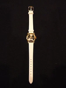 New Ladies GENEVA Cat Lovers Watch with White Leather Band - Picture 1 of 4