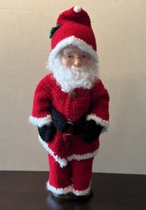 Vintage Fibre Craft 1998 Santa Claus Standing Doll 14” With Clothes And Stand - Picture 1 of 19