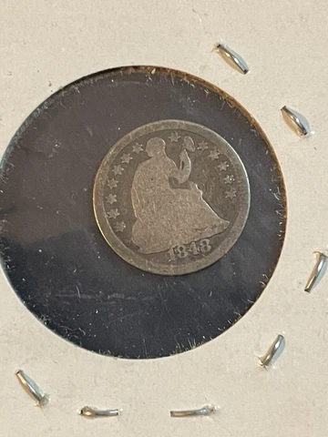 1848-O U.S silver Half Dime Cover