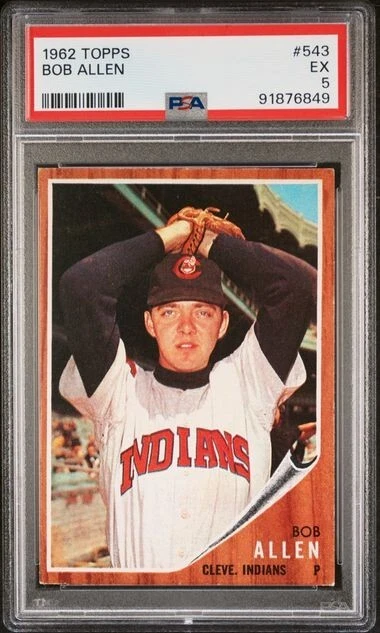 1962 TOPPS 543 BOB ALLEN PSA 5 - Image 1 of 1