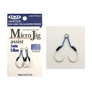 VANFOOK MJ-02 Double Assist Twin Hooks Micro Jig Hook 
