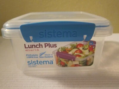 Sistema Klip It Lunch plus Contenedor 1.2L Fiambrera Azul - Nuevo Foto 1 de 2