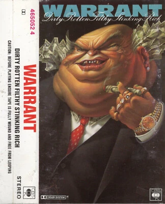 1989 MUSIC CASSETTE TAPE [LP - DIRTY ROTTEN FILTHY STINKING RICH] GROUP: WARRANT - Image 1 of 4
