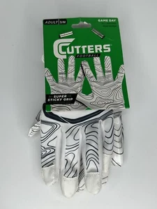 CUTTERS Game Day Elite Adulto Fútbol Receptor Guantes Blanco Diamante (S/M) NUEVO - Imagen 1 de 6